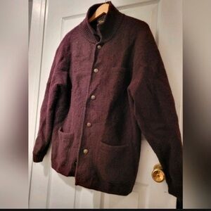 Women's Burgundy Wool Blazer